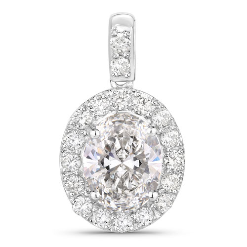 Diamond-2.62 Carat Lab Grown Diamond Platinum Pendant