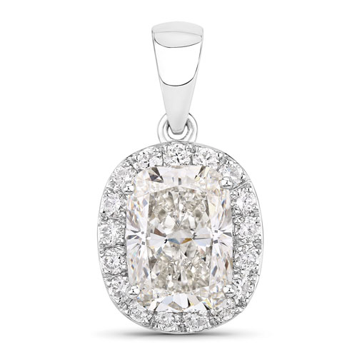 Diamond-4.58 Carat Lab Grown Diamond Platinum Pendant