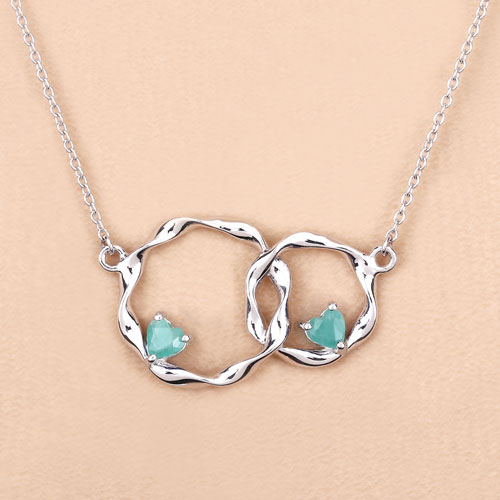 0.50 Carat Genuine Emerald .925 Sterling Silver Pendant