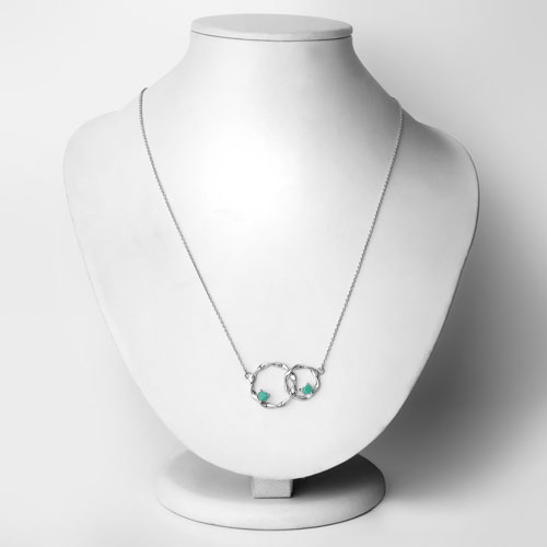 0.50 Carat Genuine Emerald .925 Sterling Silver Pendant