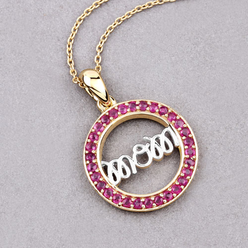 0.64 Carat Genuine Ruby .925 Sterling Silver Pendant