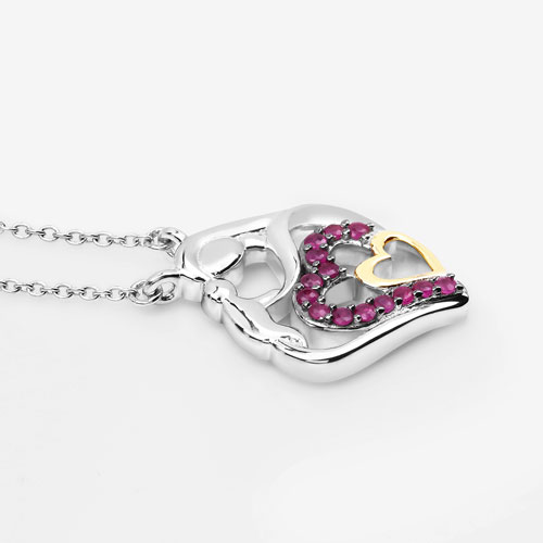 0.28 Carat Genuine Ruby .925 Sterling Silver Pendant