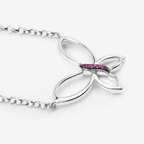 0.10 Carat Genuine Ruby .925 Sterling Silver Pendant