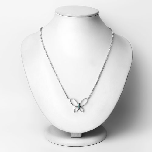 0.08 Carat Genuine Zambian Emerald .925 Sterling Silver Pendant