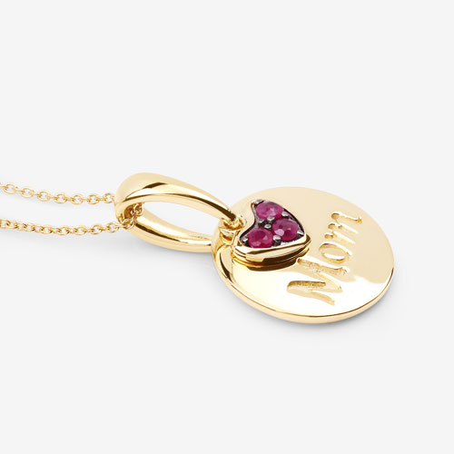 0.20 Carat Genuine Ruby .925 Sterling Silver Pendant