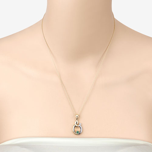 0.17 Carat Genuine Emerald .925 Sterling Silver Pendant