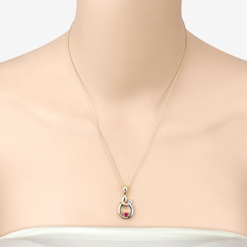 0.20 Carat Genuine Ruby .925 Sterling Silver Pendant