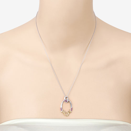 0.18 Carat Genuine Ruby .925 Sterling Silver Pendant