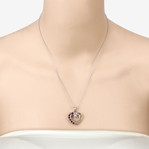 0.84 Carat Genuine Garnet .925 Sterling Silver Pendant