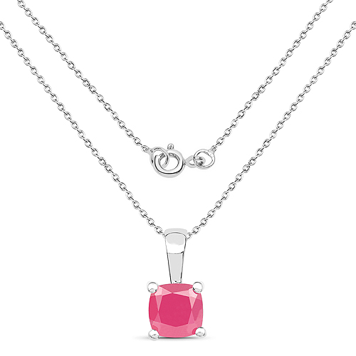 3.00 Carat Genuine Emerald, Glass Filled Ruby & Glass Filled Sapphire .925 Sterling Silver Pendant