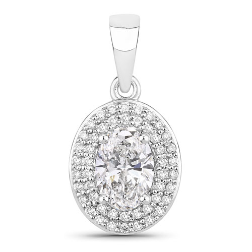 Diamond-0.92 Carat Lab Grown Diamond Platinum Pendant