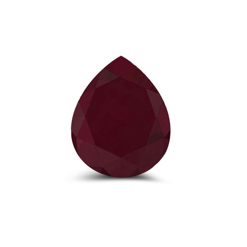 Ruby-Ruby Pear 9x7mm