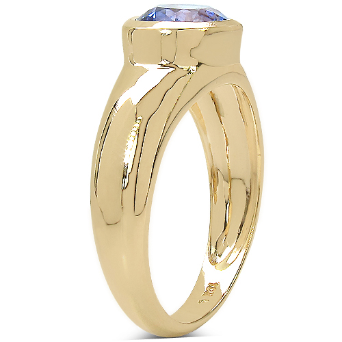 1.88 Carat Tanzanite 10K Yellow Gold Ring