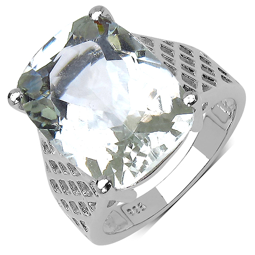 Amethyst-9.05 Carat Genuine Amethyst .925 Sterling Silver Ring