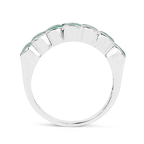 1.19 Carat Genuine Emerald .925 Sterling Silver Ring