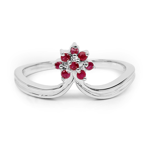 0.21 Carat Genuine Ruby .925 Sterling Silver Ring