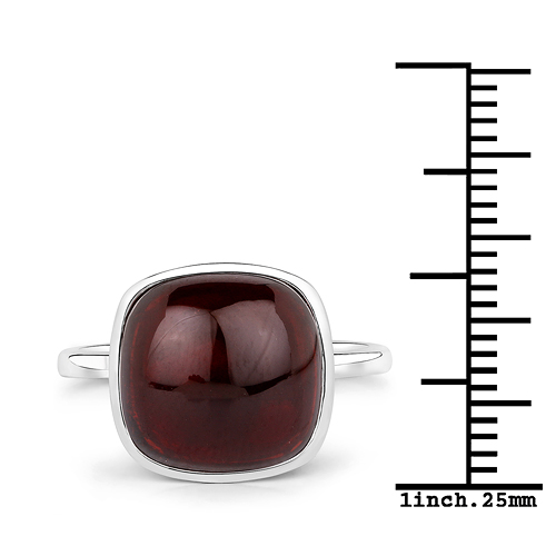 9.65 Carat Genuine Garnet .925 Sterling Silver Ring