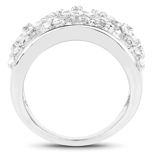 0.74 Carat Genuine White Diamond .925 Sterling Silver Ring