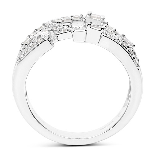 0.60 Carat Genuine White Diamond .925 Sterling Silver Ring