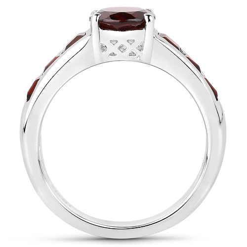 2.58 Carat Genuine Garnet .925 Sterling Silver Ring