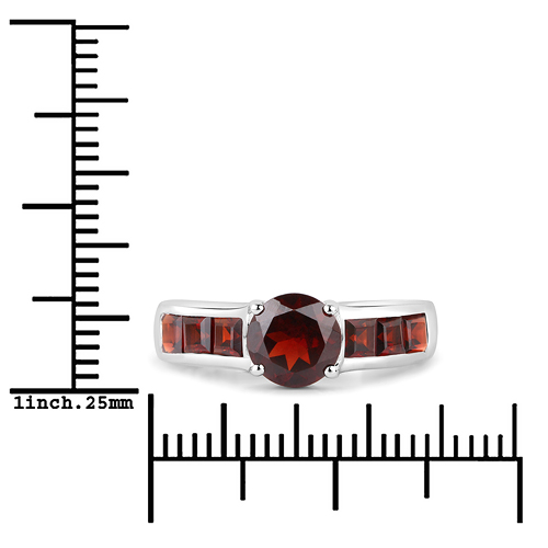 2.58 Carat Genuine Garnet .925 Sterling Silver Ring