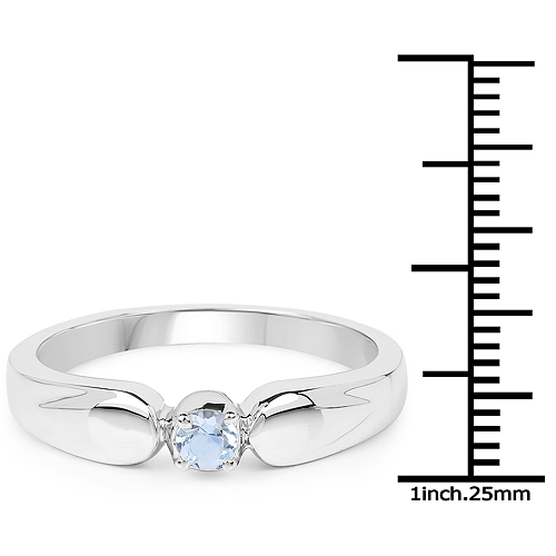 0.12 Carat Genuine Blue Topaz .925 Sterling Silver Ring