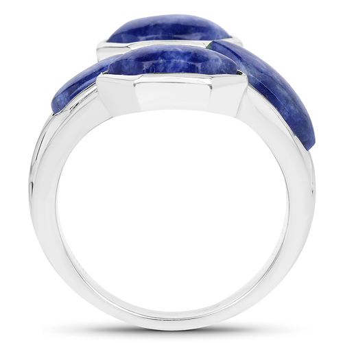 6.03 Carat Genuine Blue Aventurine .925 Sterling Silver Ring