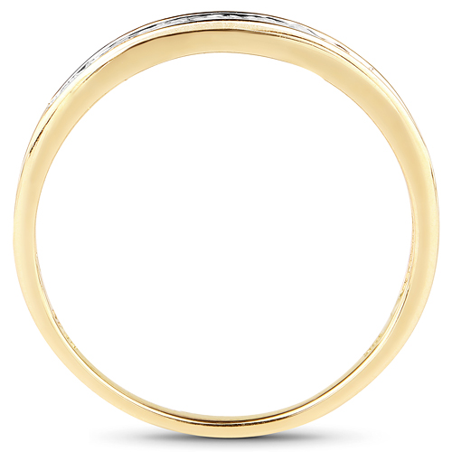 0.18 Carat Genuine White Diamond 10K Yellow Gold Ring