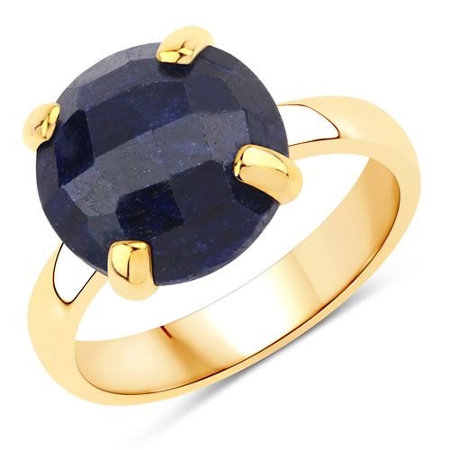 Sapphire-7.50 Carat Dyed Sapphire .925 Sterling Silver Ring
