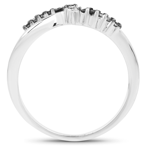0.12 Carat Genuine Black Diamond .925 Sterling Silver Ring