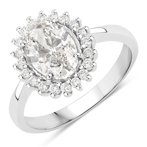 Diamond-1.81 Carat Lab Grown Diamond Platinum Ring