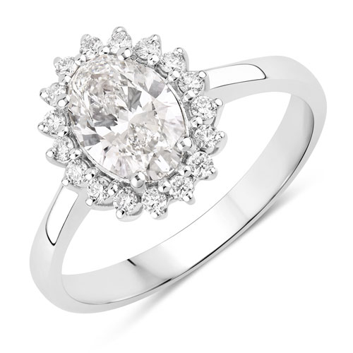 Diamond-1.28 Carat Lab Grown Diamond Platinum Ring