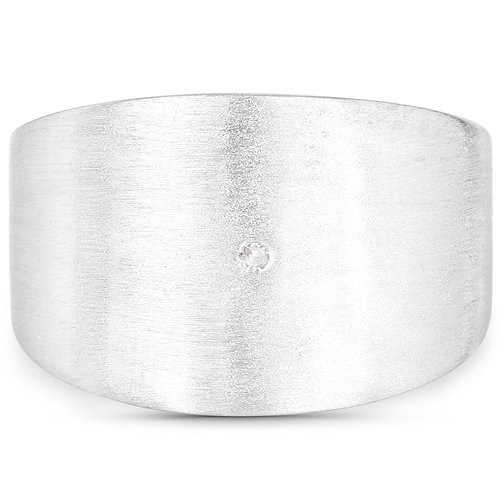0.007 Carat Genuine White Diamond .925 Sterling Silver Ring