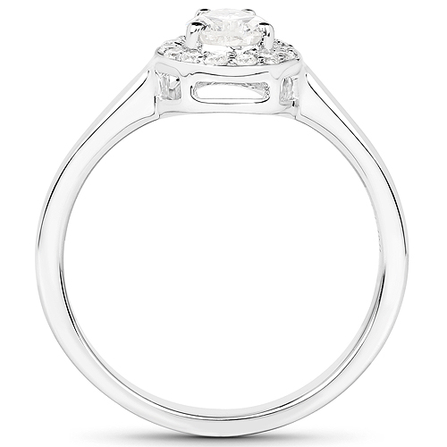 14K White Gold 0.64 Carat Genuine White Diamond Ring