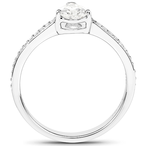 14K White Gold 0.69 Carat Genuine White Diamond Ring