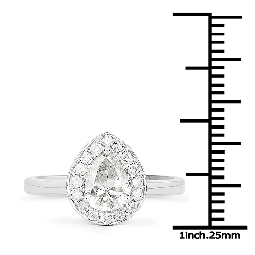 14K White Gold 1.05 Carat Genuine White Diamond Ring