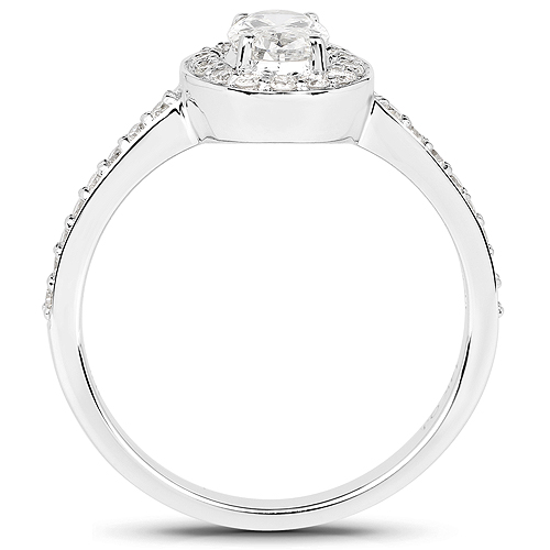 14K White Gold 0.95 Carat Genuine White Diamond Ring