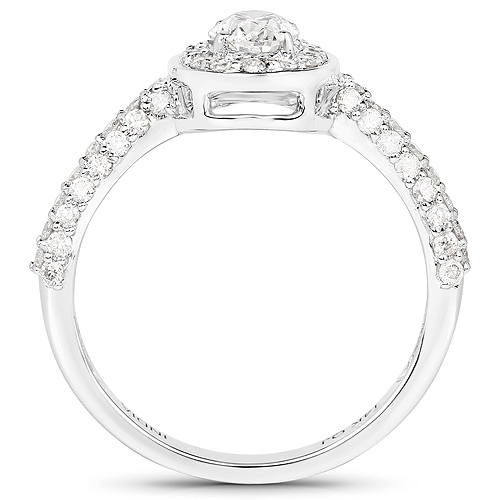 14K White Gold 1.27 Carat Genuine White Diamond Ring
