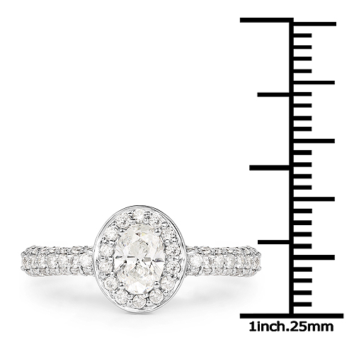 14K White Gold 1.27 Carat Genuine White Diamond Ring
