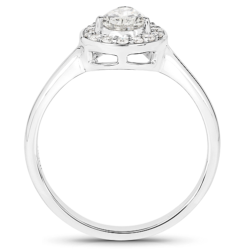 14K White Gold 0.70 Carat Genuine White Diamond Ring