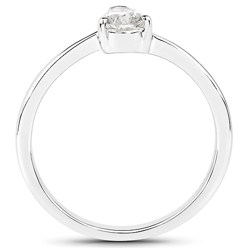 14K White Gold 0.50 Carat Genuine White Diamond Ring