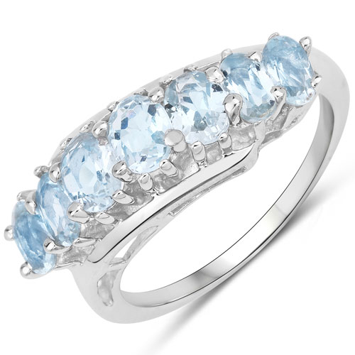 Rings-2.08 Carat Genuine Blue Topaz .925 Sterling Silver Ring