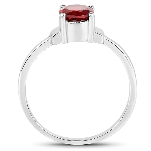 0.96 Carat Genuine Garnet .925 Sterling Silver Ring
