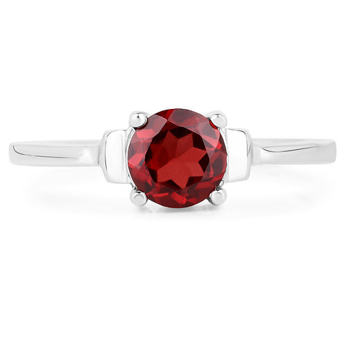 0.96 Carat Genuine Garnet .925 Sterling Silver Ring