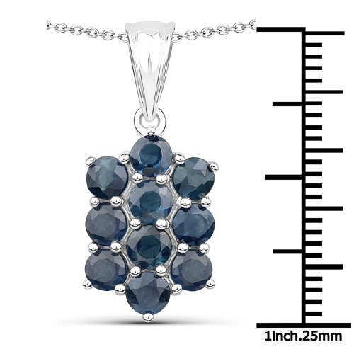 7.80 Carat Genuine Blue Sapphire .925 Sterling Silver 3 Piece Jewelry Set (Ring, Earrings, and Pendant w/ Chain)