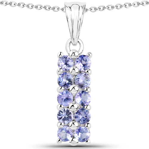 2.70 Carat Genuine Tanzanite .925 Sterling Silver 3 Piece Jewelry Set (Ring, Earrings, and Pendant w/ Chain)