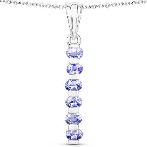 3.91 Carat Genuine Tanzanite .925 Sterling Silver 3 Piece Jewelry Set (Ring, Earrings, and Pendant w/ Chain)