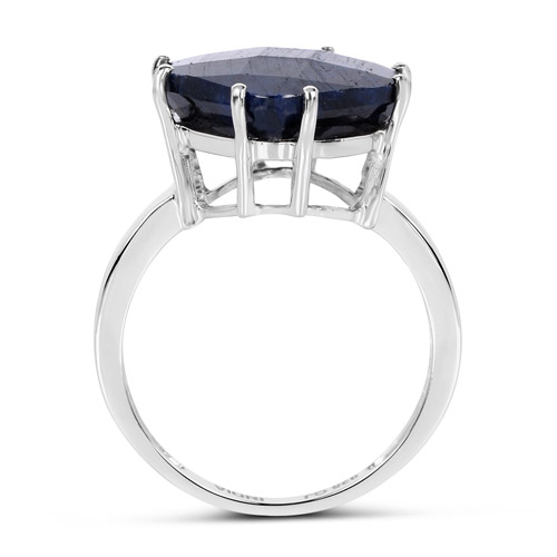 7.90 Carat Dyed Sapphire .925 Sterling Silver Ring