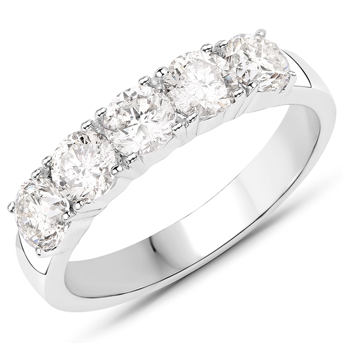 Diamond-1.50 Carat Genuine White Diamond 14K White Gold Ring
