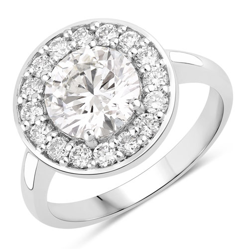 Diamond-2.48 Carat Lab Grown Diamond Platinum Ring